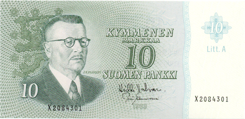 10 Markkaa 1963 Litt.A X2084301